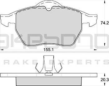 Akebono AN-4357K - Комплект спирачно феродо, дискови спирачки vvparts.bg