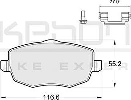 Akebono AN-4365KE - Комплект спирачно феродо, дискови спирачки vvparts.bg