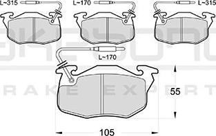 Akebono AN-4385WKE - Комплект спирачно феродо, дискови спирачки vvparts.bg