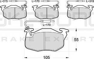 Akebono AN-4385WK - Комплект спирачно феродо, дискови спирачки vvparts.bg