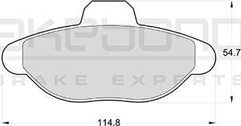 Akebono AN-4382K - Комплект спирачно феродо, дискови спирачки vvparts.bg