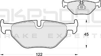 Akebono AN-4332K - Комплект спирачно феродо, дискови спирачки vvparts.bg