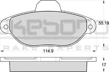 Akebono AN-4322WK - Комплект спирачно феродо, дискови спирачки vvparts.bg