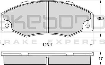 Akebono AN-4376WKE - Комплект спирачно феродо, дискови спирачки vvparts.bg