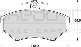 Akebono AN-4372KE - Комплект спирачно феродо, дискови спирачки vvparts.bg