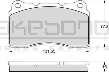 Akebono AN-4251WK - Комплект спирачно феродо, дискови спирачки vvparts.bg