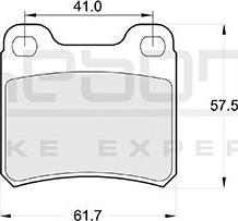 Akebono AN-4218K - Комплект спирачно феродо, дискови спирачки vvparts.bg