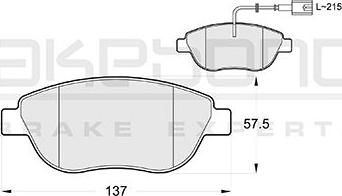 Akebono AN-4286WKE - Комплект спирачно феродо, дискови спирачки vvparts.bg