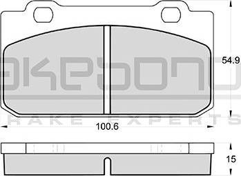 Akebono AN-4235WK - Комплект спирачно феродо, дискови спирачки vvparts.bg