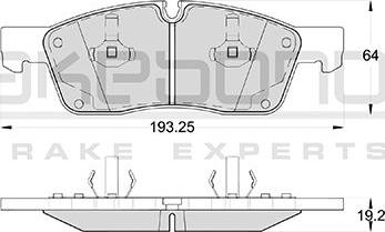 Akebono AN-4794WK - Комплект спирачно феродо, дискови спирачки vvparts.bg