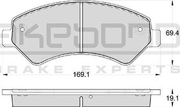 Akebono AN-4792WK - Комплект спирачно феродо, дискови спирачки vvparts.bg