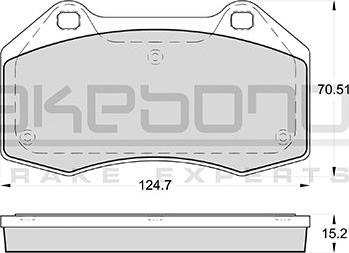 Akebono AN-4740K - Комплект спирачно феродо, дискови спирачки vvparts.bg