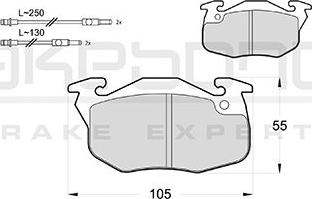 Akebono AN-4713WK - Комплект спирачно феродо, дискови спирачки vvparts.bg