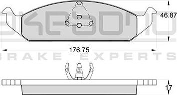 Akebono AN-650WK - Комплект спирачно феродо, дискови спирачки vvparts.bg