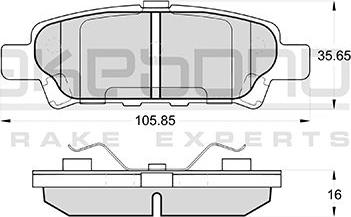 Akebono AN-651WK - Комплект спирачно феродо, дискови спирачки vvparts.bg