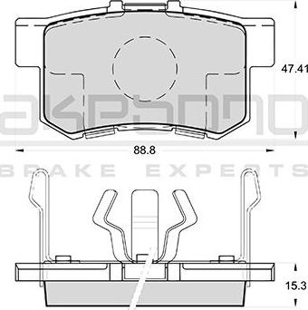 Akebono AN-684WKE - Комплект спирачно феродо, дискови спирачки vvparts.bg