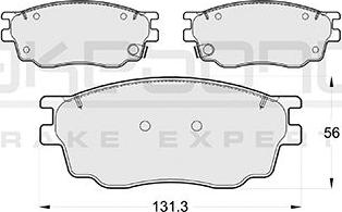 Akebono AN-680WKE - Комплект спирачно феродо, дискови спирачки vvparts.bg