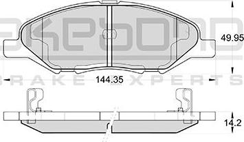 Akebono AN-675WK - Комплект спирачно феродо, дискови спирачки vvparts.bg