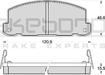 Akebono AN-137WK - Комплект спирачно феродо, дискови спирачки vvparts.bg