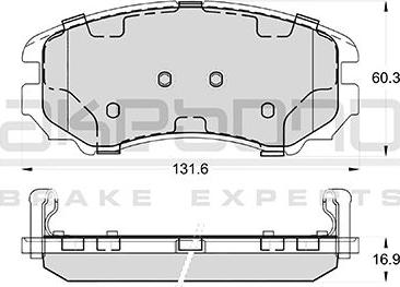 Akebono AN-8090WK - Комплект спирачно феродо, дискови спирачки vvparts.bg