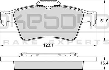 Akebono AN-8059KE - Комплект спирачно феродо, дискови спирачки vvparts.bg