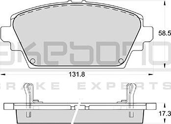 Akebono AN-8052WK - Комплект спирачно феродо, дискови спирачки vvparts.bg