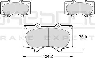 Akebono AN-8068WK - Комплект спирачно феродо, дискови спирачки vvparts.bg