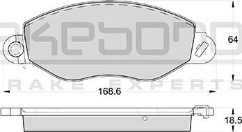 Akebono AN-8085WK - Комплект спирачно феродо, дискови спирачки vvparts.bg