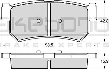 Akebono AN-8167WKE - Комплект спирачно феродо, дискови спирачки vvparts.bg