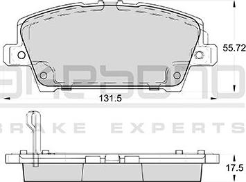 Akebono AN-8136WK - Комплект спирачно феродо, дискови спирачки vvparts.bg