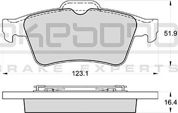 Akebono AN-8121KE - Комплект спирачно феродо, дискови спирачки vvparts.bg