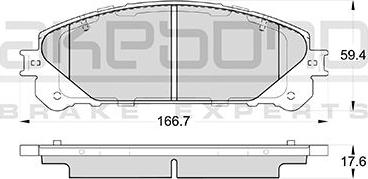 Akebono AN-8213K - Комплект спирачно феродо, дискови спирачки vvparts.bg