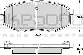 Akebono AN-8222WKE - Комплект спирачно феродо, дискови спирачки vvparts.bg