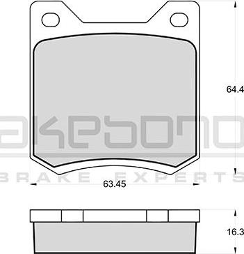 Akebono AN-3995KE - Комплект спирачно феродо, дискови спирачки vvparts.bg