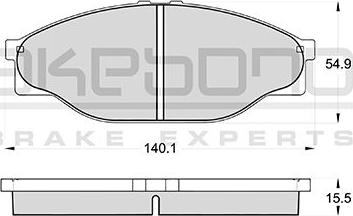 Akebono AN-333K - Комплект спирачно феродо, дискови спирачки vvparts.bg