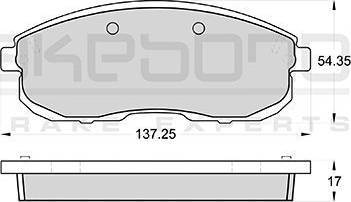 AISIN SN559P - Комплект спирачно феродо, дискови спирачки vvparts.bg