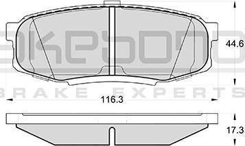 Akebono AN-756K - Комплект спирачно феродо, дискови спирачки vvparts.bg