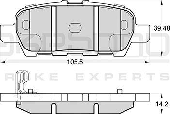 Akebono AN-768WKE - Комплект спирачно феродо, дискови спирачки vvparts.bg