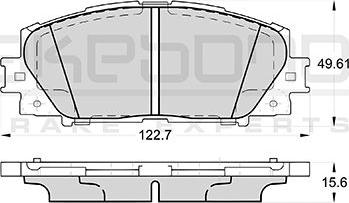 4U Autoparts 37691TY - Комплект спирачно феродо, дискови спирачки vvparts.bg