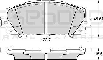 ATE 605768 - Комплект спирачно феродо, дискови спирачки vvparts.bg