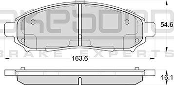 Akebono AN-726WK - Комплект спирачно феродо, дискови спирачки vvparts.bg