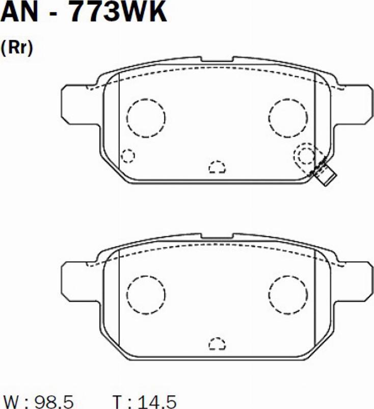 HITEC H 1794 - Комплект спирачно феродо, дискови спирачки vvparts.bg