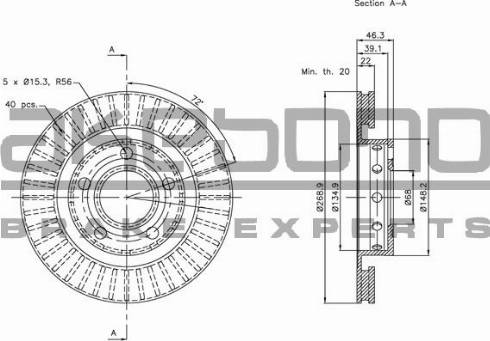 Akebono BN-0948 - Спирачен диск vvparts.bg