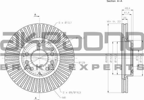 Akebono BN-0476 - Спирачен диск vvparts.bg