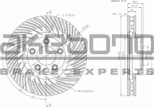 Akebono BN-0472 - Спирачен диск vvparts.bg