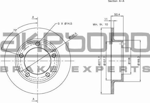 Akebono BN-0699 - Спирачен диск vvparts.bg