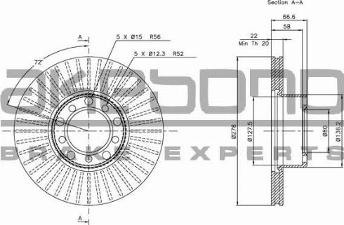 Akebono BN-0694 - Спирачен диск vvparts.bg