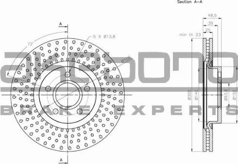 Akebono BN-0665 - Спирачен диск vvparts.bg