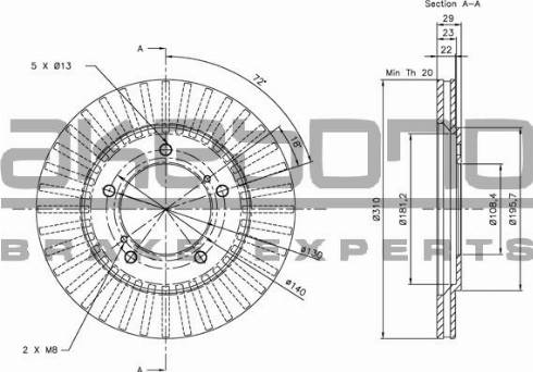 Akebono BN-0679 - Спирачен диск vvparts.bg