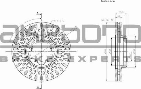 Akebono BN-0676 - Спирачен диск vvparts.bg